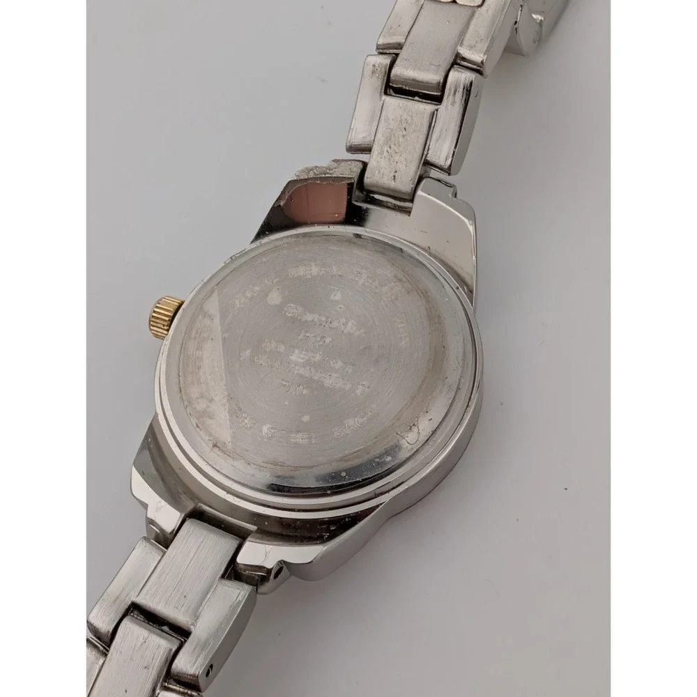 Women's Quartz Watch 27mm Case Rhinestone Bezel‎ Two Tone 7